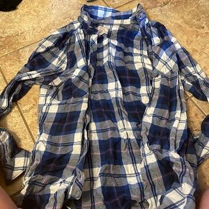 Extra-large flannel shirt dress